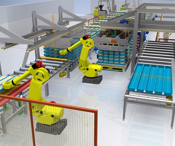 Robot Plant Render — AMM Engineering in Hemmant, QLD